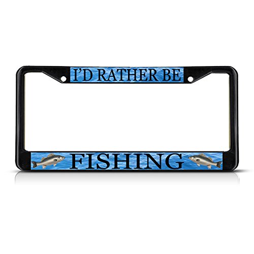 Amazon.com: Fastasticdeals I'd Rather Be Fishing License Plate